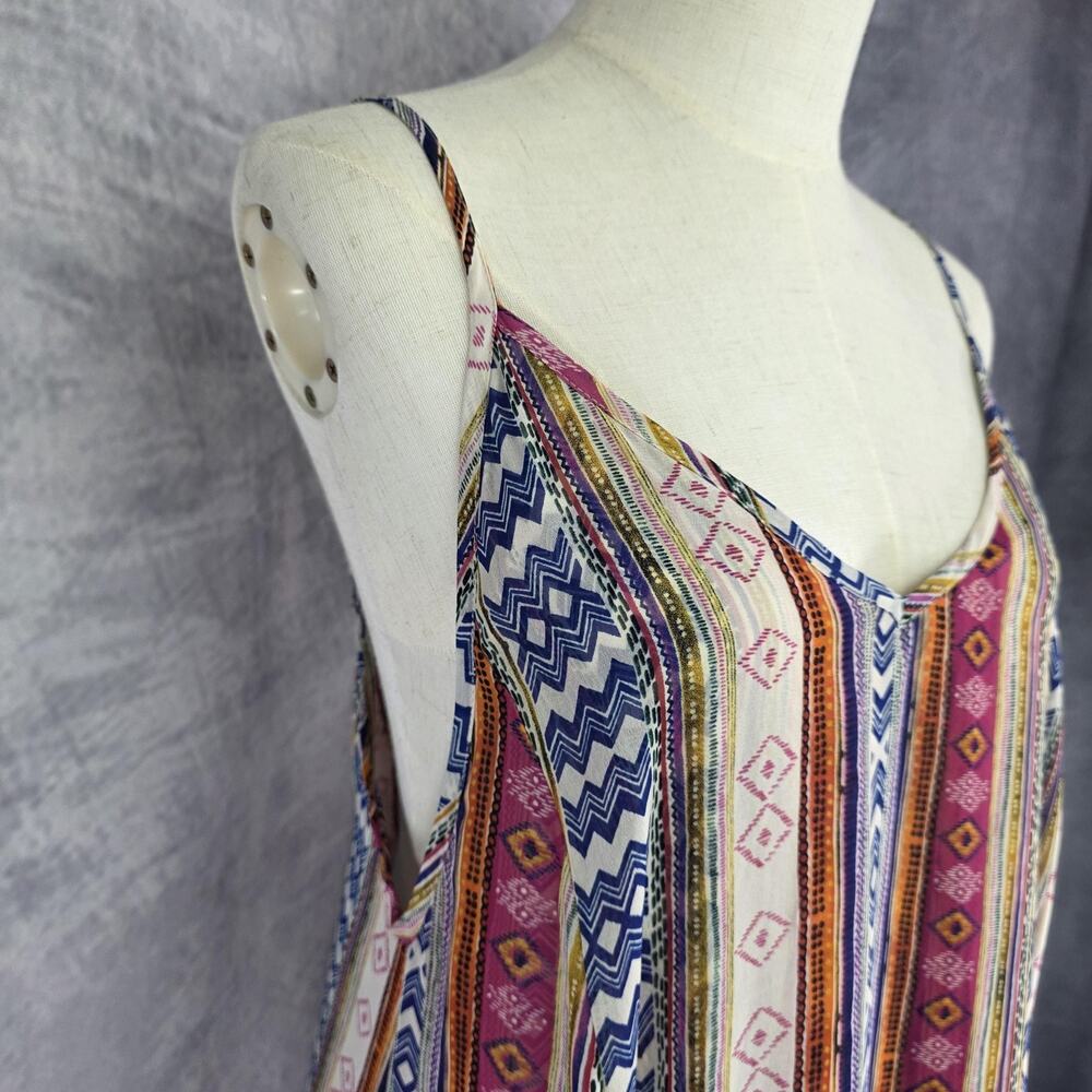 Misa Los Angeles Dress Womens Medium Multicolor Boho Maxi Spaghetti Strap USA - Picture 4 of 16